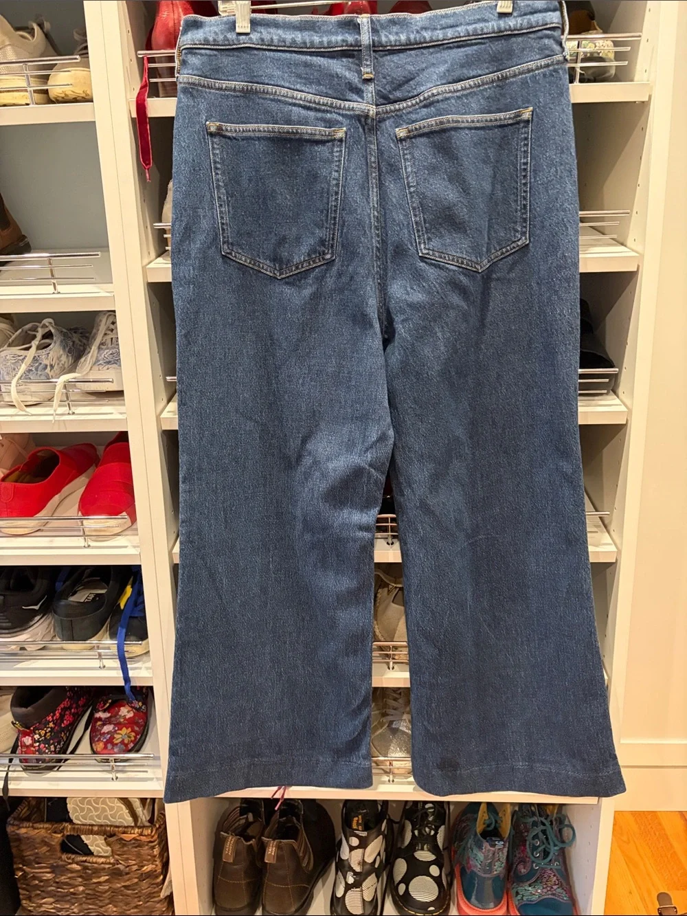 J. Crew Dark Blue Wide-Leg Jeans